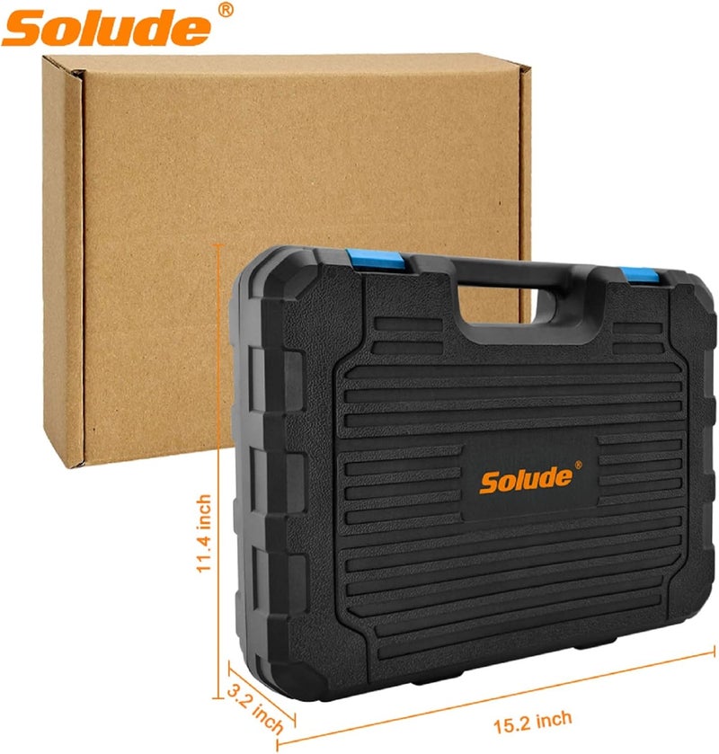SOLUDE C-Clamp Locking Pliers Set,6-Inch,9-Inch,11-Inch,14-Inch,4 Piece Vise Grip Face Clamp for Woodworking,Welding and Pocket Hole Joinery with Plastic Storage Box - Image 2
