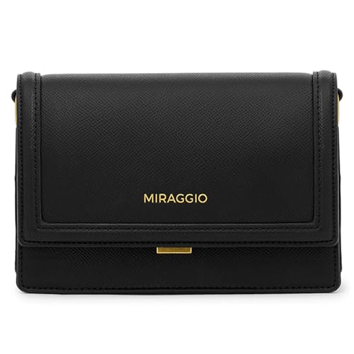 Miraggio Monique Crossbody Bag For Women With Adjustable And Detachable Sling Strap (Black) - Image 5