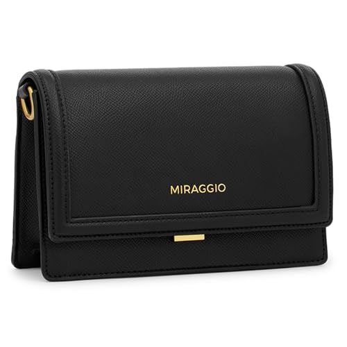 Miraggio Monique Crossbody Bag For Women With Adjustable And Detachable Sling Strap (Black) - Image 4