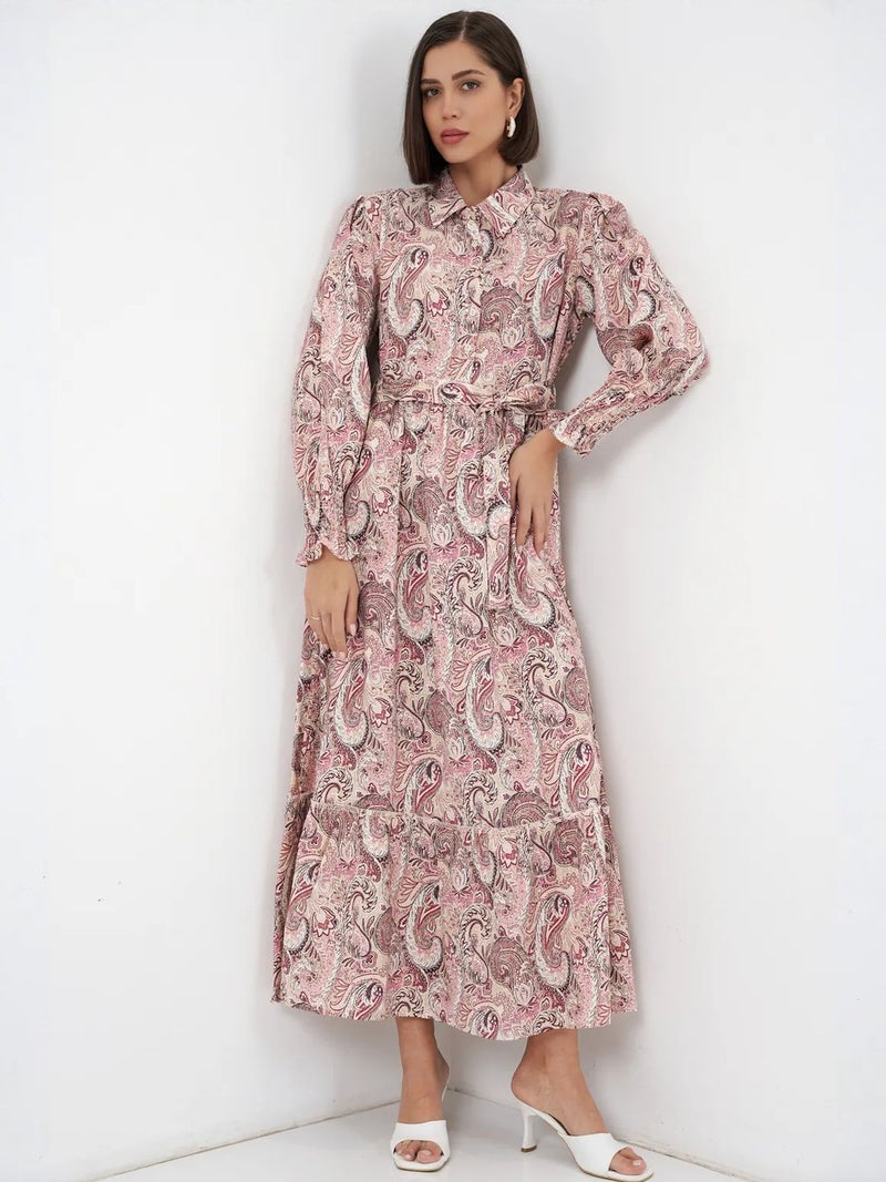 BIG DART BDART Paisley Belted Midi Shirt Dress - Image 2