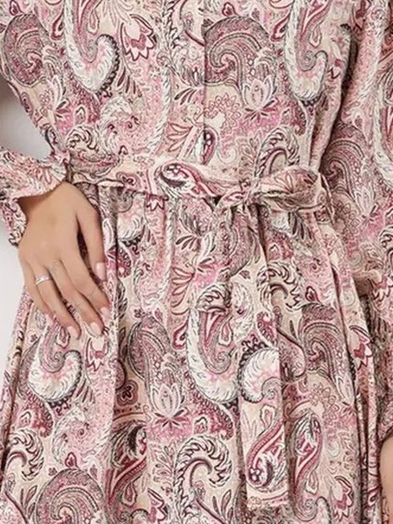 BIG DART BDART Paisley Belted Midi Shirt Dress - Image 5