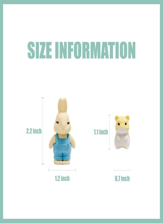 CLOCK KING 56Pcs 3D Animal Erasers for Kids, All are Animal Styles, Random Desktop Pets Toys Gifts, Mini Puzzle Classroom Rewards, Kids Party Favors Back to School Supplies - Image 2