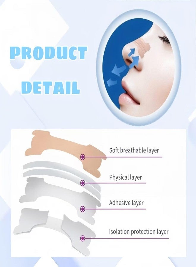 Dladhict Nasal Strips 50 Count Anti Snore Nose Breathing Strips, Snoring Reducing Aids for Men Women, Sleep Snore Stopper Nose Tape Sports Easy Nasal Strips Devices, Natural Blocked Nose Relief Stick - Image 5