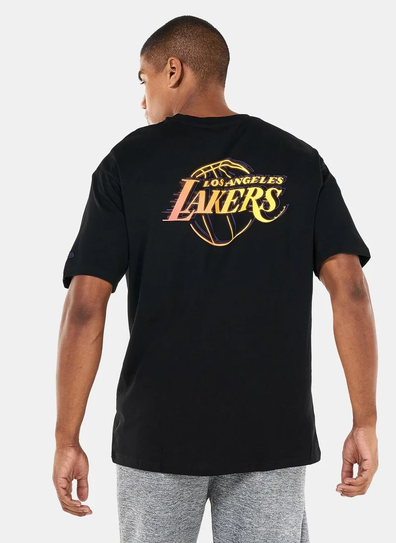 NEW ERA Men's NBA LA Lakers Neon Fade T-Shirt