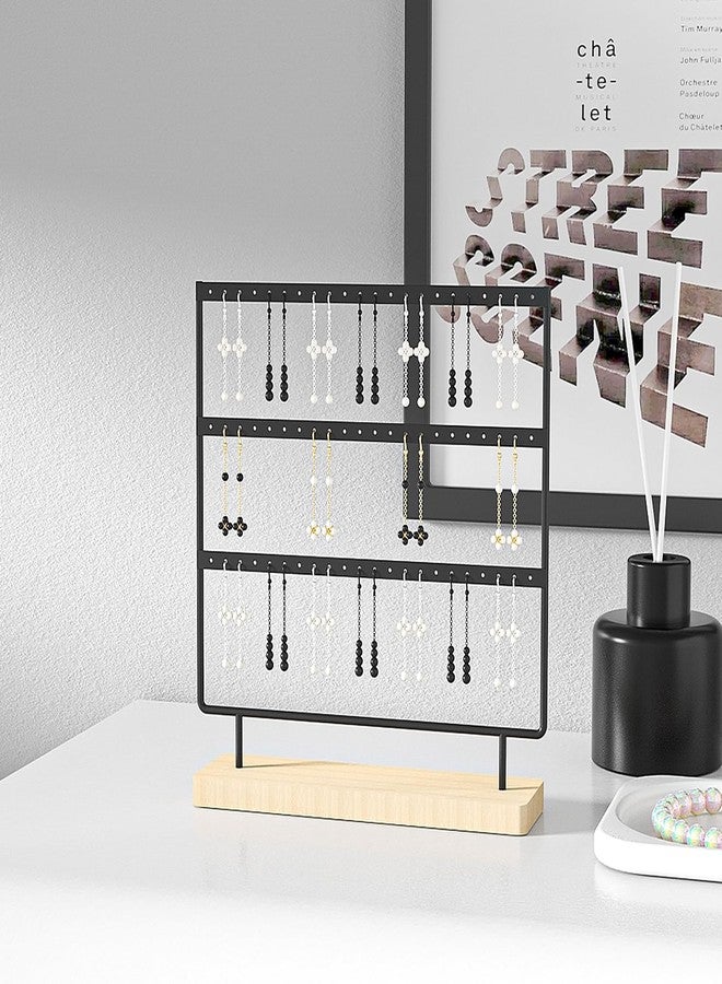 Julysky 3 Layers Earring Holder Organizer,Earring Holder Stand for Hanging Earrings,Earring Display Stand，Earring Organizer Stand，Earring Tree（Black） - Image 2