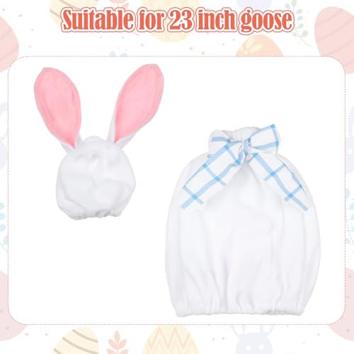 Arrowbash Goose Outfit Goose Clothes Porch Outfit Lawn Clothing for 23" High Cement or Plastic Lawn Porch Clothes, Garden Costume(Bunny) - Image 2