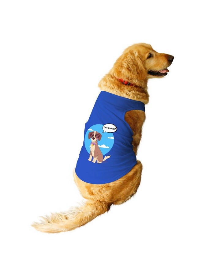 rusepin - Set Of 2 I M A Good Girl & Got Snacks Printed Dog Tank Round Neck Sleeveless Vest T-Shirt/Tees Apparel/Clothes/Combo Tees Gift For Dogs(Red & Royal Blue/M (Chubby Pugs, Beagle Etc.) - Image 1