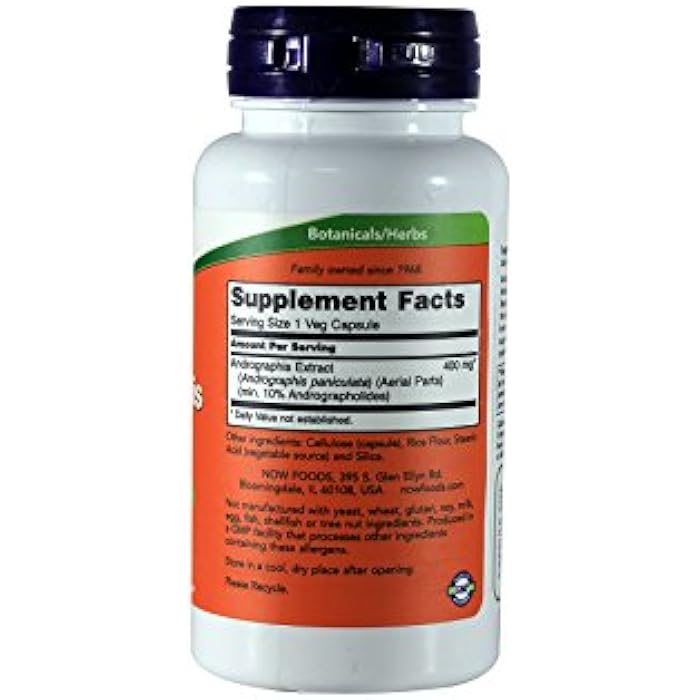 now Andrographis Extract 400 mg 90 VegiCaps (Pack of 2) - Image 2
