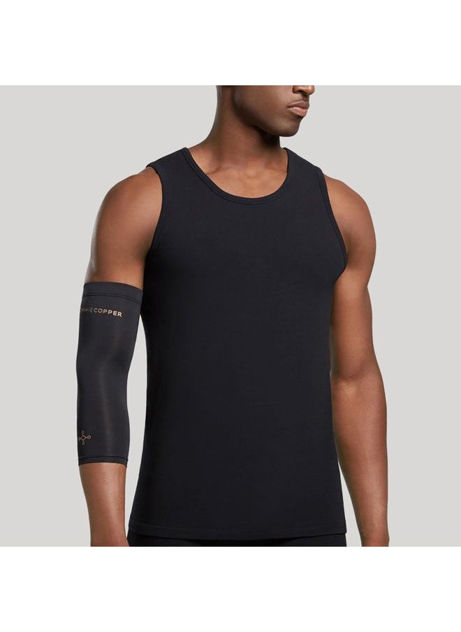 Tommie Copper Infrared Compression Elbow Sleeve, Warming Elbow Support & Stability, Black, Medium  - Image 4