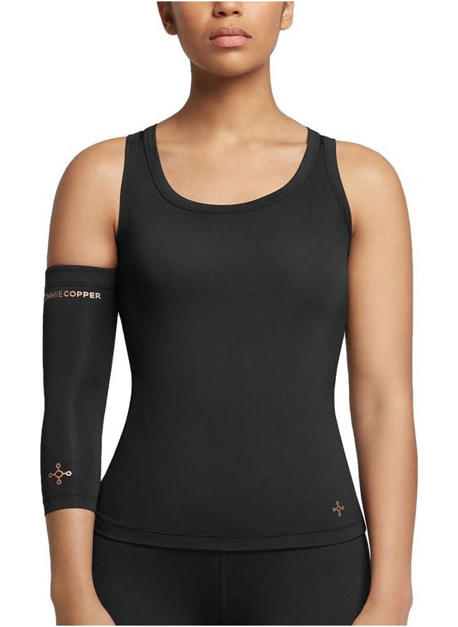 Tommie Copper Infrared Compression Elbow Sleeve, Warming Elbow Support & Stability, Black, Medium  - Image 1