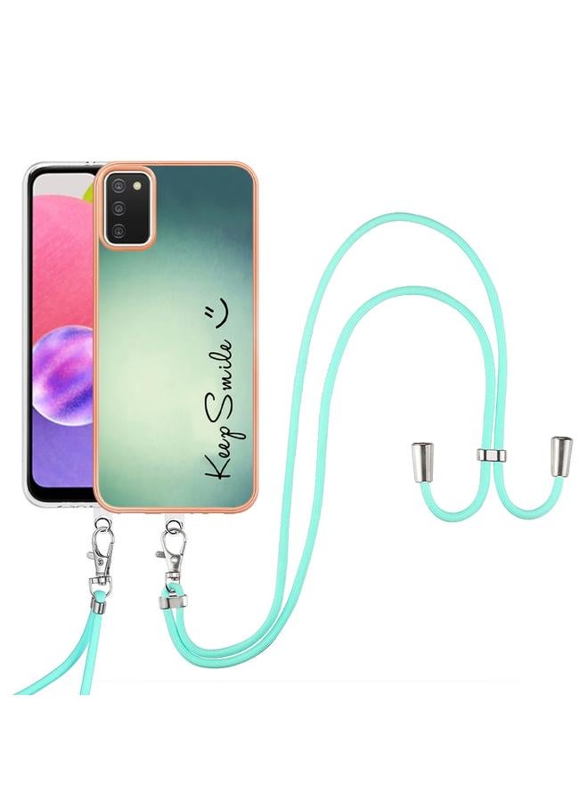 اس-توب جراب لهاتف Samsung Galaxy A03s (النسخة الأمريكية) مطلي بالكهرباء من الجانبين مع حبل تعليق - Image 2