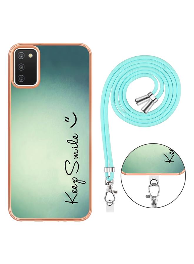 اس-توب جراب لهاتف Samsung Galaxy A03s (النسخة الأمريكية) مطلي بالكهرباء من الجانبين مع حبل تعليق - Image 3