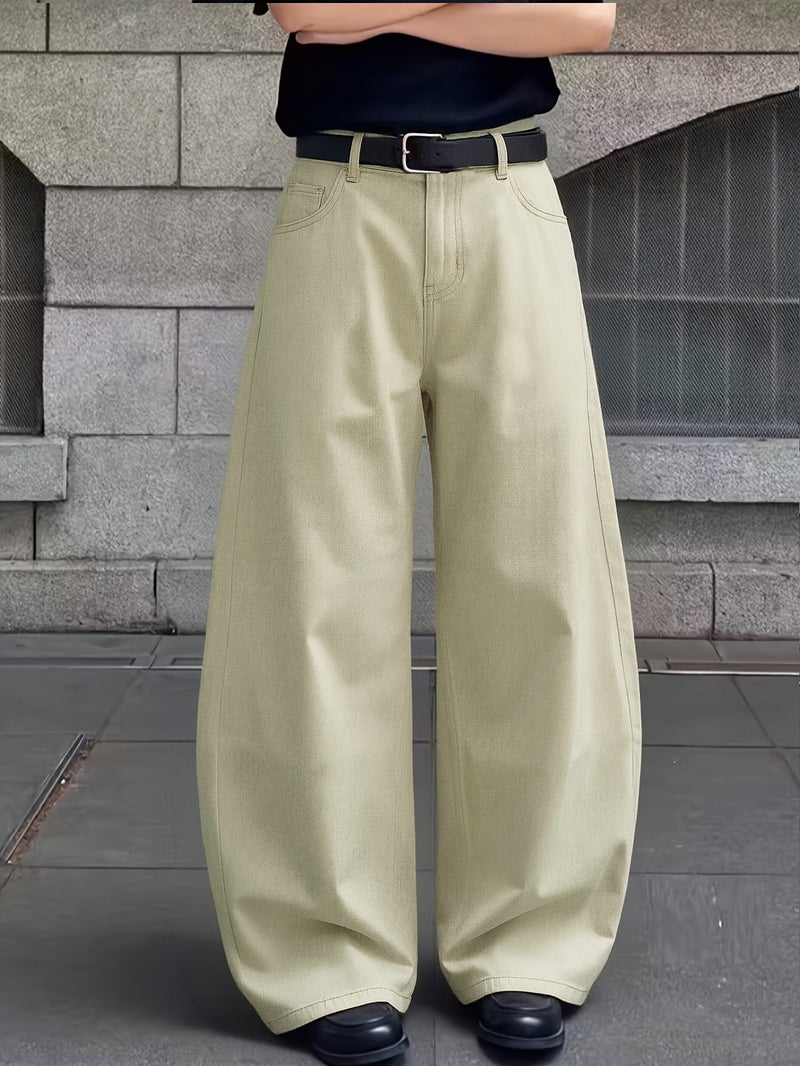 of American high-street white loose jeans, stylish versatile pants, unisex () - Image 4