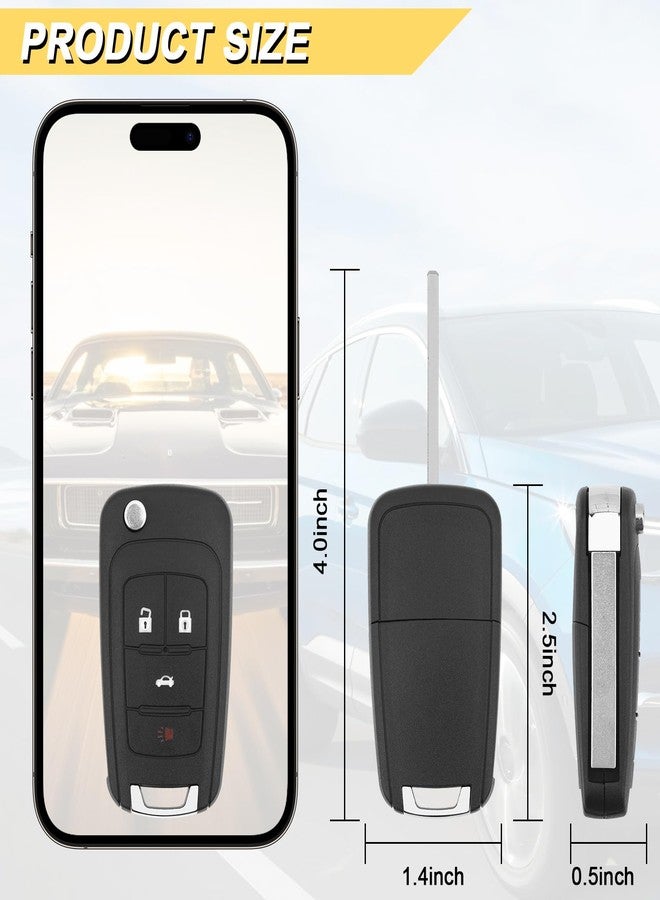 Vurkcy Key Fob Replacement for 2014-2022 Buick Encore/ 10-16 Lacrosse/ 11-17 Regal/ 12-17 Verano/ 10-17 Chevy Equinox/ 13-16 Malibu/ 14-19 Impala/ 12-18 Sonic/ 10-18 GMC Terrain Keyless, OHT01060512 - Image 4
