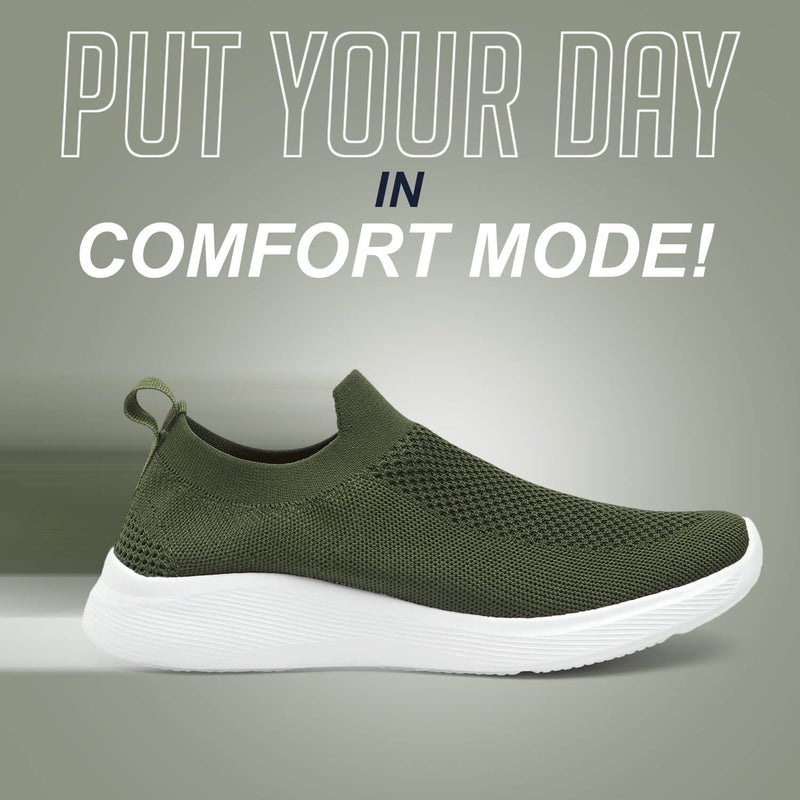 Face أحذية أيرفلو باللون الأخضر الزيتوني للرجال - Image 1