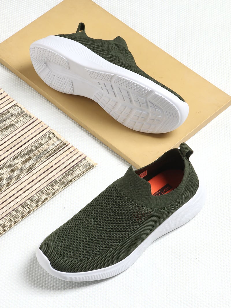 Face أحذية أيرفلو باللون الأخضر الزيتوني للرجال - Image 3