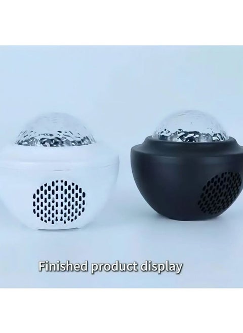 2025 Mini Vortex Bluetooth Remote Control Water Pattern Music Star Light Water Reflection Projection Bedside Night Light-Power Supply:5v/usb/bluetooth/plug-in Model/with Remote Control-Light Color:Xkl-q3 Water Reflection White
