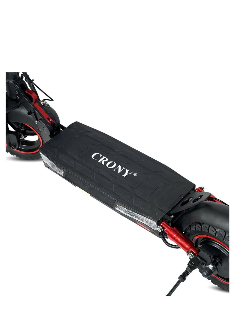 Crony - V10 Big LCD Display Electric Scooter - Black with Smart Lock & App /upto 65 Km/H Maximum Speed, 35km Travel Distance, 10 Inch Tires. - Image 1