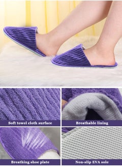 HomarKet 5 Pairs Disposable Bath Slippers for Guests - Bulk Slipper Pack for Hotel, Spa, Travel, Shoeless Home,  Closed Toe Include Different Colour  - Image 2