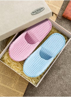 HomarKet 5 Pairs Disposable Bath Slippers for Guests - Bulk Slipper Pack for Hotel, Spa, Travel, Shoeless Home,  Closed Toe Include Different Colour  - Image 5