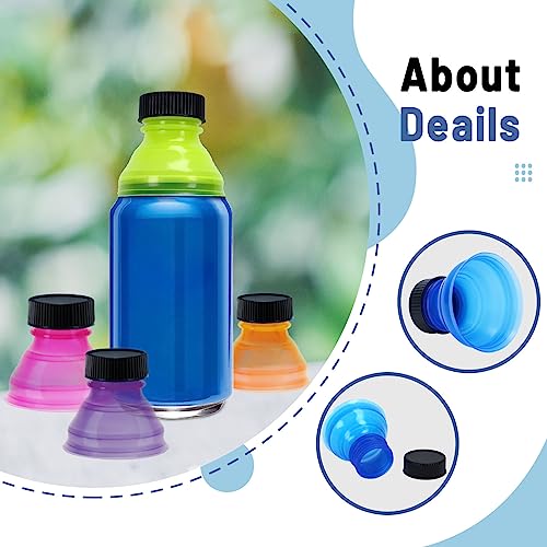 Newbested 12 Pack Can Covers,Reusable Pop Can Bottle Tops Lids for Soda Carbonated Drink Beer Energy Drinks Juice Seltzer,Picnic Beach Gathering Party Accessories - Image 5