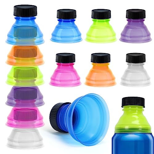 Newbested 12 Pack Can Covers,Reusable Pop Can Bottle Tops Lids for Soda Carbonated Drink Beer Energy Drinks Juice Seltzer,Picnic Beach Gathering Party Accessories - Image 1