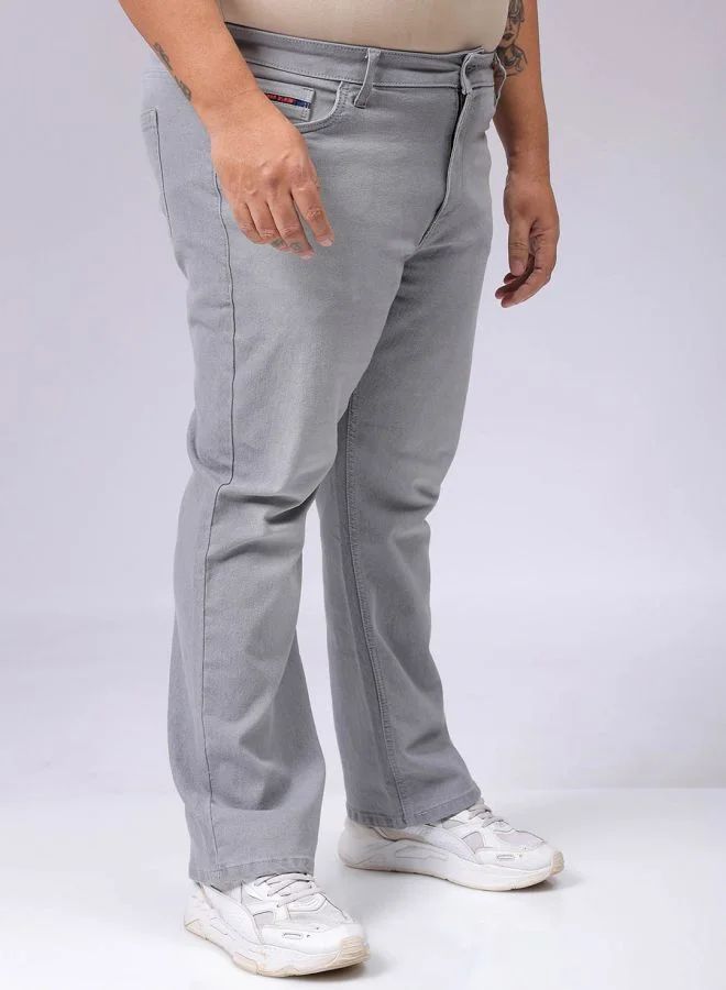 هاردسودا Men Plus Size Bootcut Solid Mid-Rise Stretchable Jeans