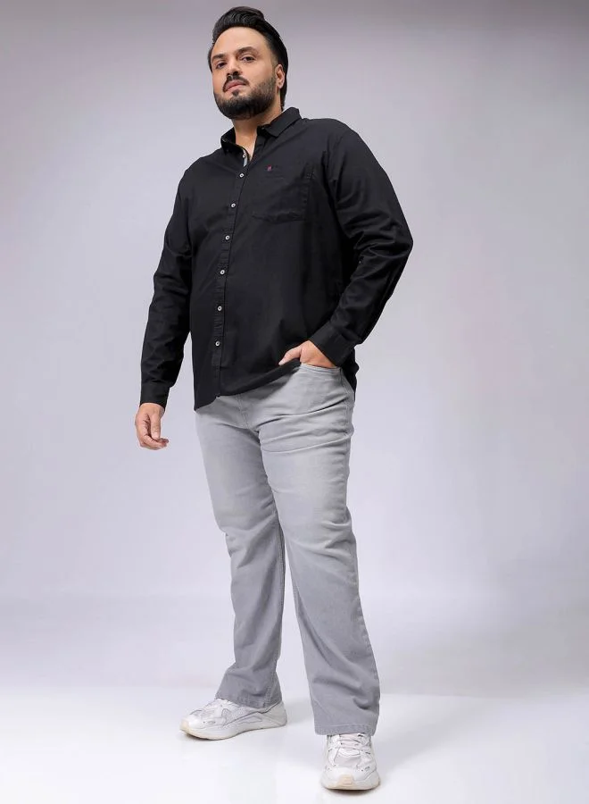 هاردسودا Men Plus Size Bootcut Solid Mid-Rise Stretchable Jeans