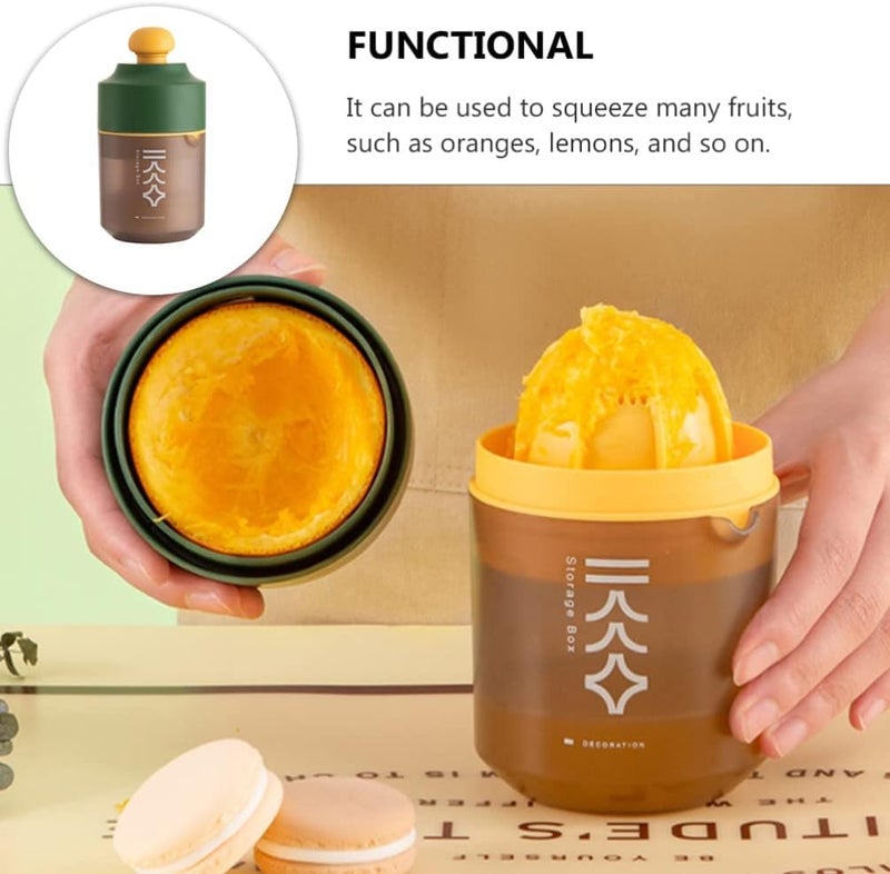 MAPPLE CREATION Plastic Fruit Juicer Portable Reusable Washable Lemon Manual Juice Squeezer Indoor Home Kitchen Restaurant Blender Squeezer Cup Citrus Lemon Orange Juicer Green - Image 2
