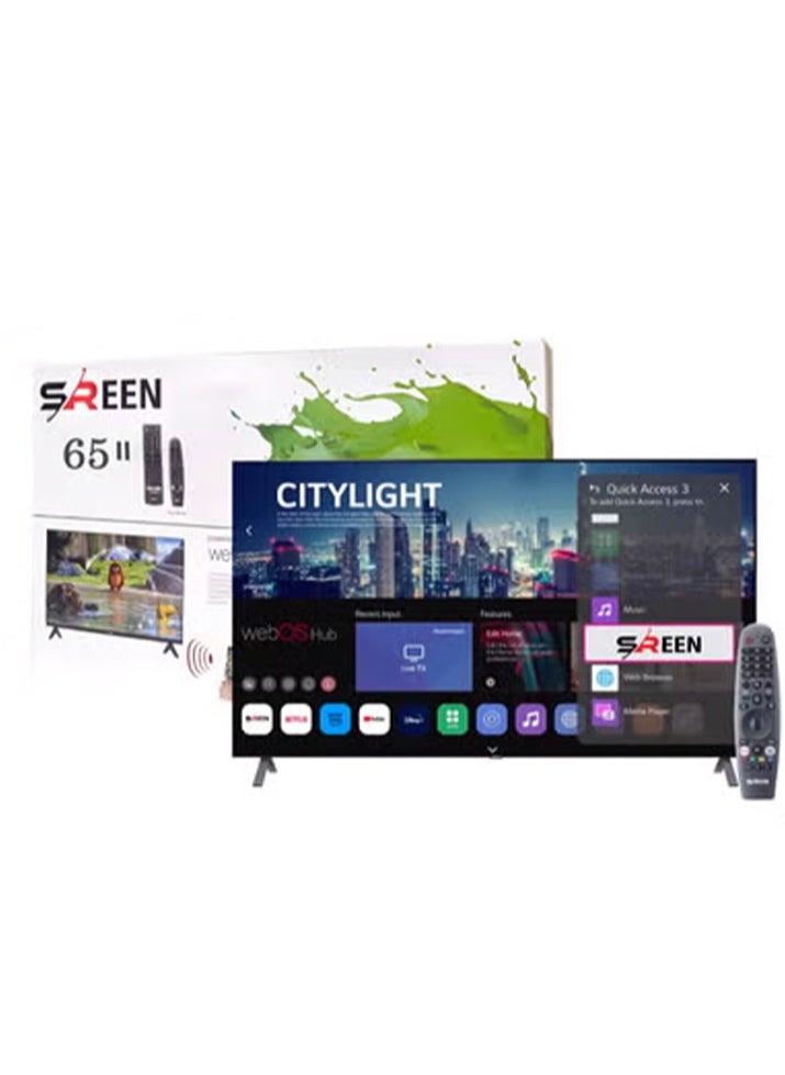 سرين شاشة سيرين LED سمارت 65 بوصة، بدقة 4K UHD، بدون إطار، بنظام WebOS،  - SRET-65S4KW1  - Image 3