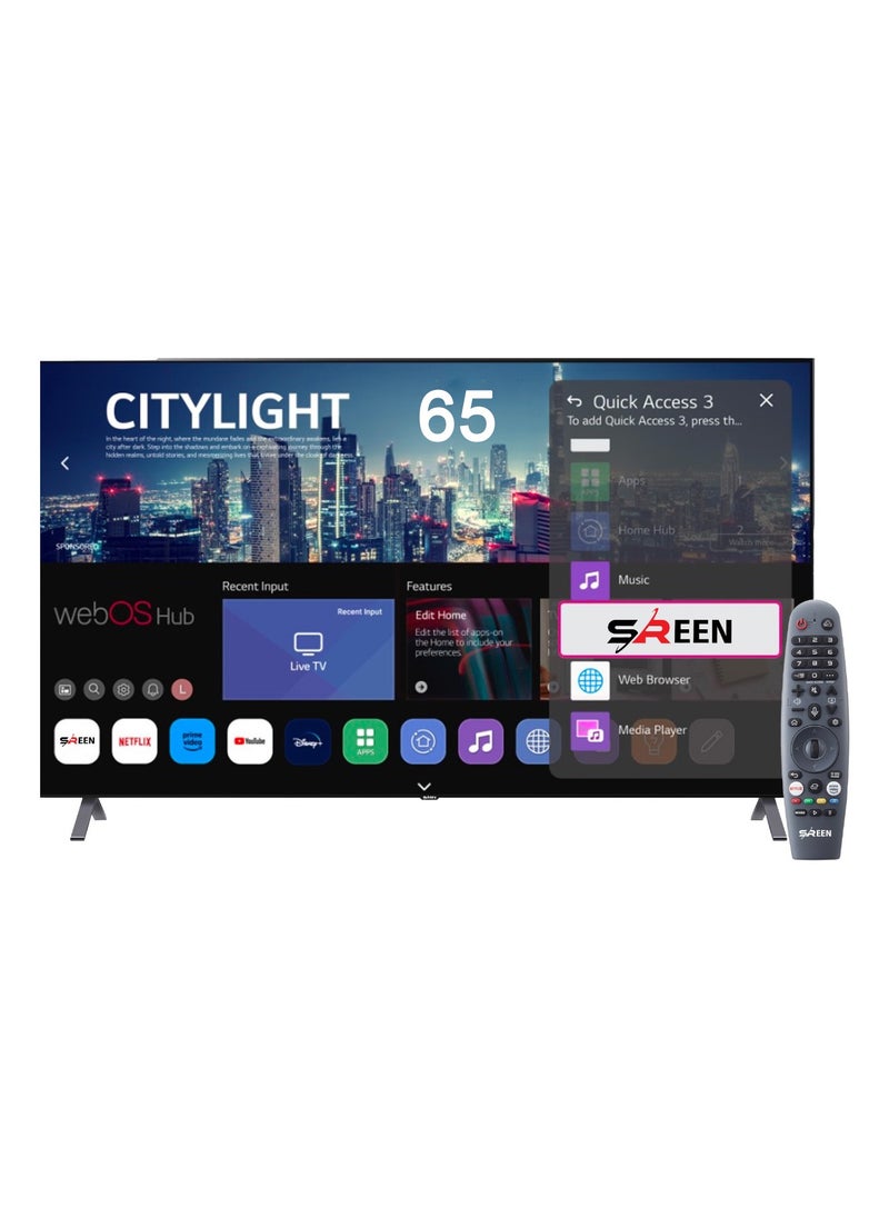 سرين شاشة سيرين LED سمارت 65 بوصة، بدقة 4K UHD، بدون إطار، بنظام WebOS،  - SRET-65S4KW1  - Image 5