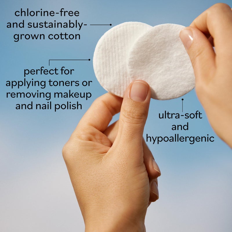 Sky Organics Organic Cotton Rounds for Sensitive Skin, 100% Pure GOTS Certified Organic for Beauty & Personal Care, 300 ct. - Image 4