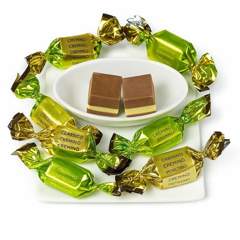 Andy Anand Cremini, 2 Flavors, Made in Italy by world famous La Pasticceria, Sicily, Slowly savor for an amazing experience with a luxuriously creamy feel 18 Pcs, Gluten Free Cremino (8 oz) - Image 1