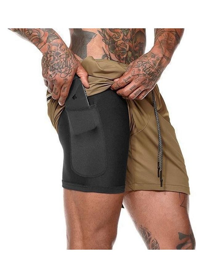 NIBEMINENT Running Shorts With Phone Pocket 