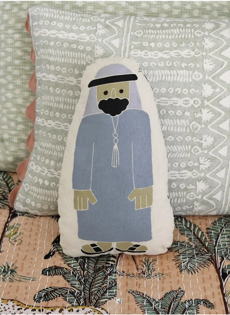 Little Majlis Character cushion, khaleeji kandoora man