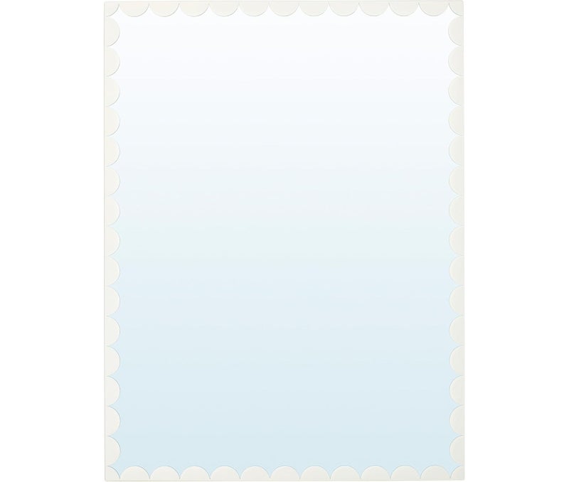 مرآة حائط ديكورية باللون الأبيض، 30 × 40 سم، مرآة بدون إطار ذاتية اللصق مزودة بطبقة أمان، مرآة عصرية للزينة، مناسبة لغرفة النوم والممر والحمام وغرفة المعيشة - Image 1