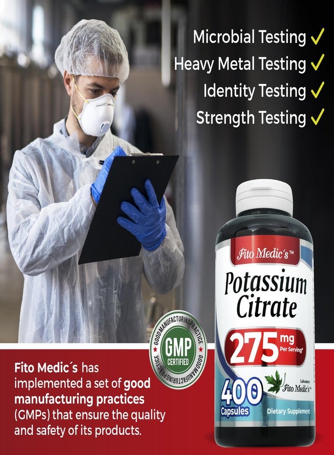FITO MEDIC'S مكمل سترات البوتاسيوم من مختبر فيتو ميديكس، 400 كبسولة، تركيبة البوتاسيوم - Image 4