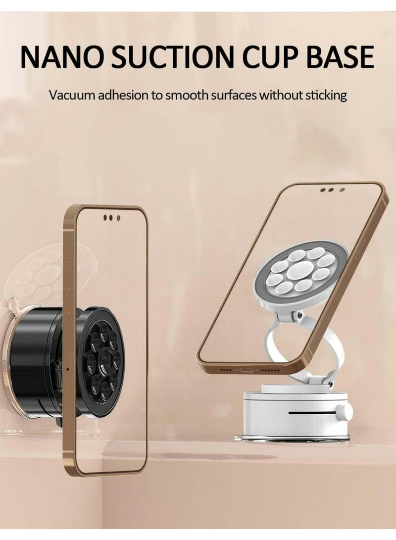 إكس ليفيل حامل الهاتف المصص المغناطيسي ، حامل الهاتف المغناطيسي الفراغ المتطور 360 درجة للسيارة ، قابل للطي والقابل للانسحاب كأس مصص اليدين الحرة سيارة التثبيت للسيارة / صالة الرياضة / مرآة التثبيت لـ iPhone و Android - Image 2