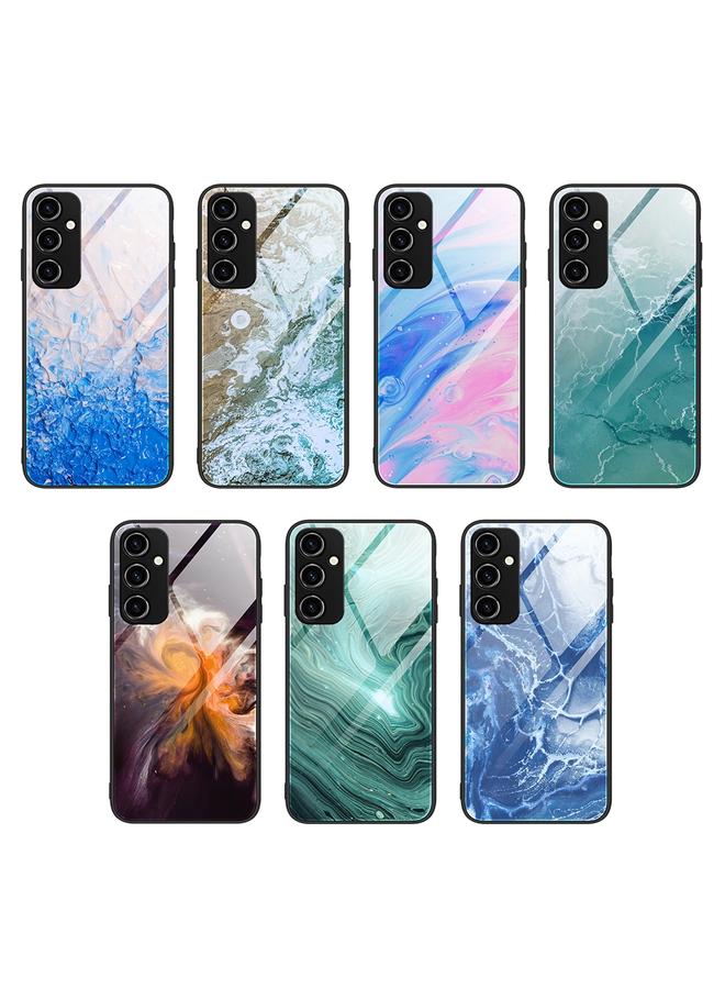 اس-توب جراب لهاتف Samsung Galaxy A14 5G جراب هاتف زجاجي بنمط رخامي - Image 2