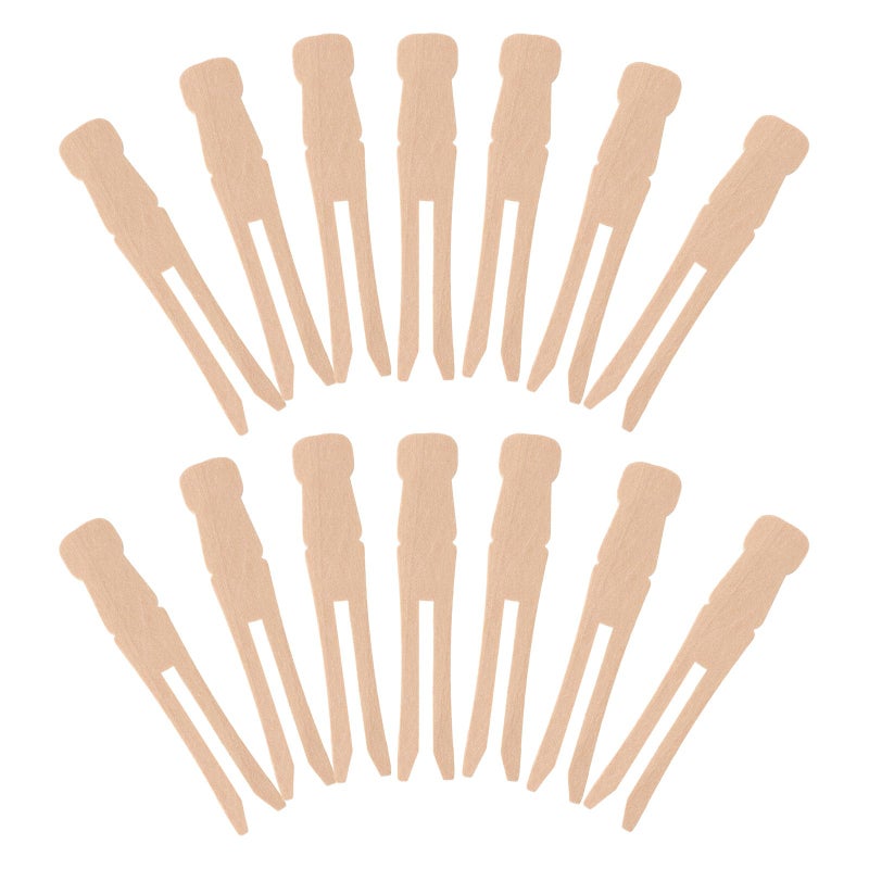 100pcs Natural Wood Clothespins Non Slip Flat Round Design Laundry Drying Windproof Quilt Holder Craft Clips - Image 2