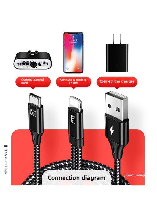 The OTG Live Broadcast Line Of The Live Broadcast Sound Card Supports The Use Of Android Universal Live Adapter Adapter While Charging.-Color:Pay Attention To The Sound Card Interface And Mobile Phone Interface Before Placing An Order-Model:[android To Type-c] Otg Live Broadcast Line