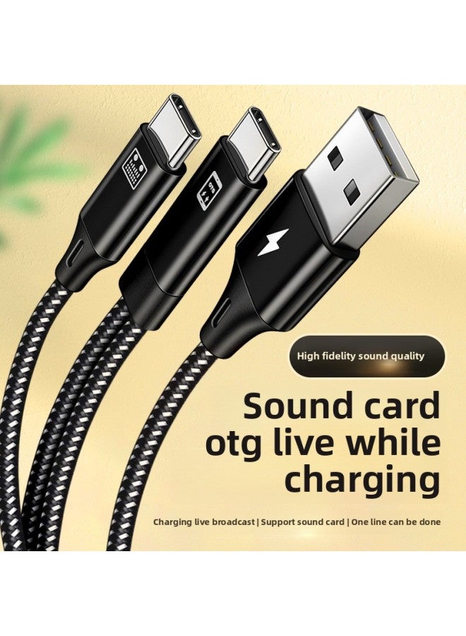 The OTG Live Broadcast Line Of The Live Broadcast Sound Card Supports The Use Of Android Universal Live Adapter Adapter While Charging.-Color:Pay Attention To The Sound Card Interface And Mobile Phone Interface Before Placing An Order-Model:[android To Type-c] Otg Live Broadcast Line