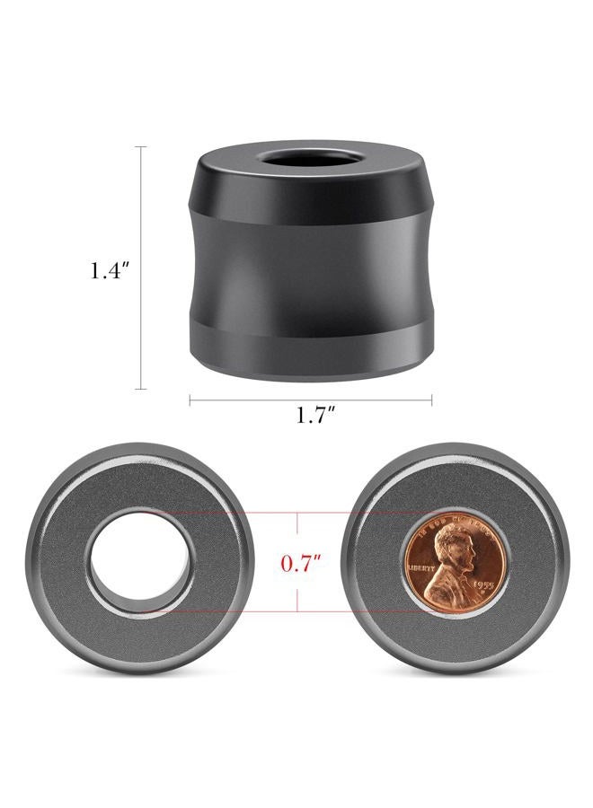 Linkidea 4 Pack Safety Razor Stand, Opening Dia 0.7" (18.5mm) Aluminum Alloy Men's Shaving Stand for Bathroom Countertops, Dark Grey - Image 3