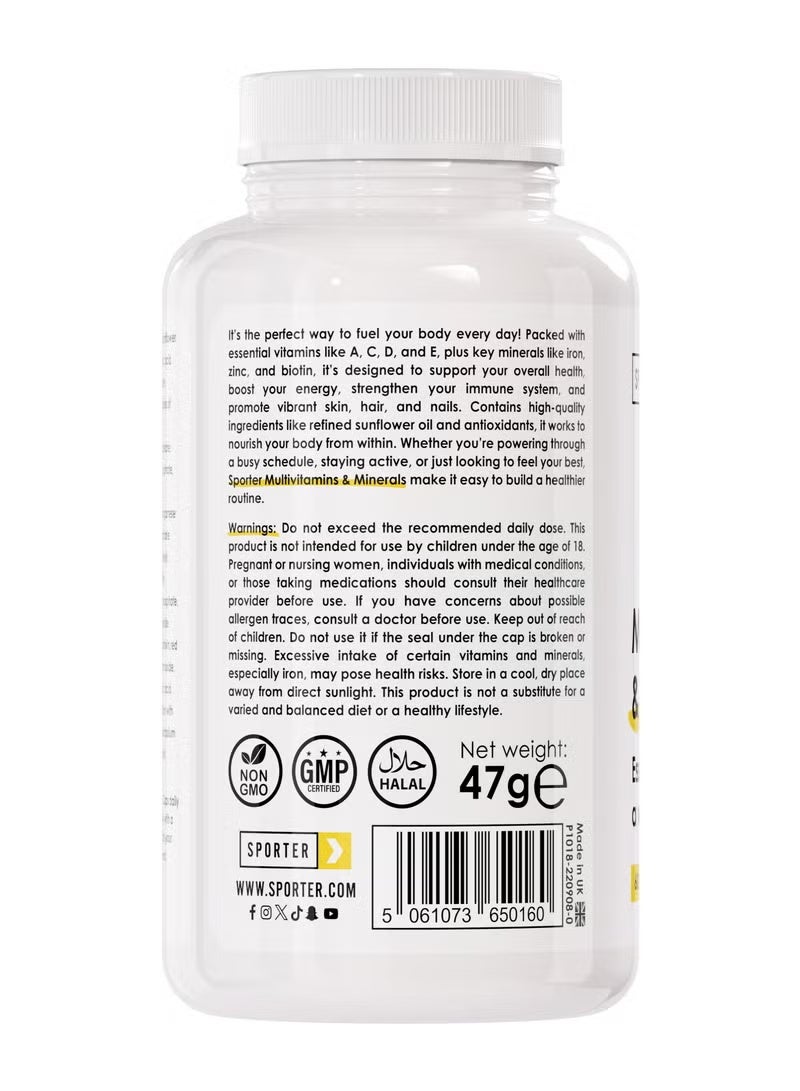 Sporter Multivitamins & Minerals – 60 Softgel Capsules | Daily Wellness Support | Essential Vitamins A, C, D, E + Iron, Zinc & Biotin | Boosts Energy, Immunity & Skin Health - Image 5