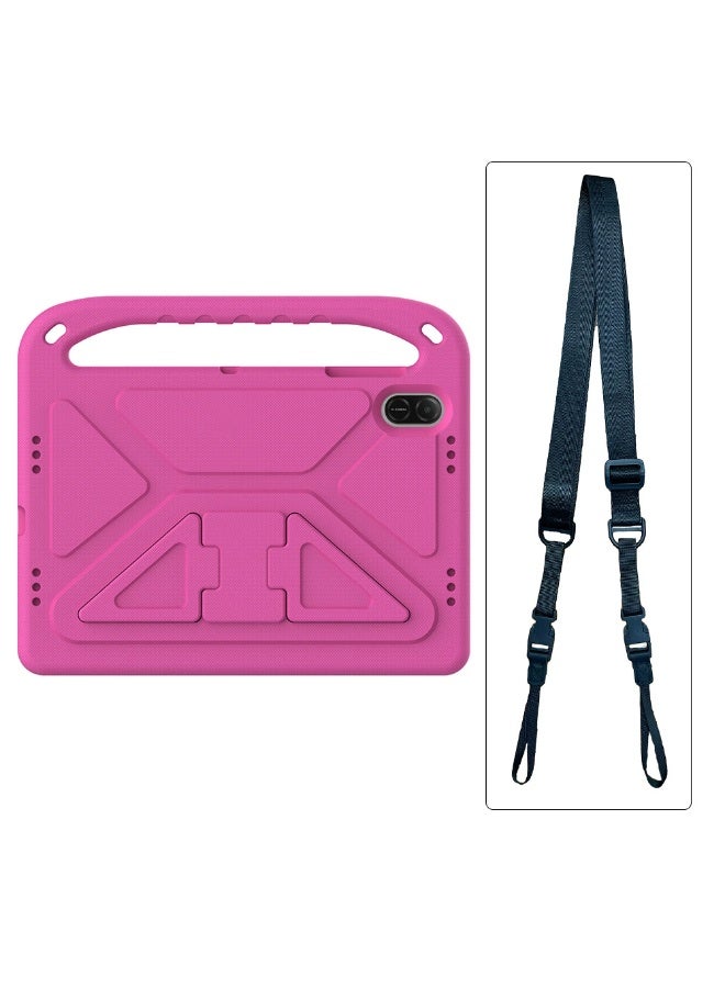 جراب للأطفال لجهاز Samsung Galaxy Tab A9 (2023) SM-X110 /SM-X115، جراب خفيف الوزن واقٍ مقاوم للصدمات من مادة EVA مناسب للأطفال، جراب متين بمقبض وحامل للكمبيوتر اللوحي (وردي) - Image 5