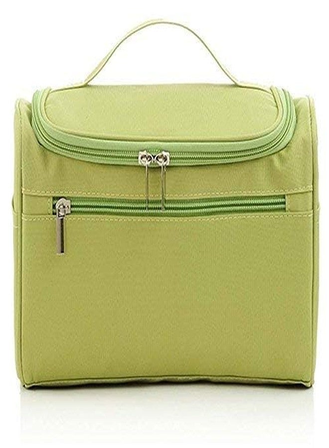 Kriva Export Multifunctional Vanity Travel Bag Extra Large Makeup Organizer Bag Cosmetic Case Storage Travel Kit Pack with Hook, Travel Bag for Women Travel, Makeup Bag (Green) - Image 2