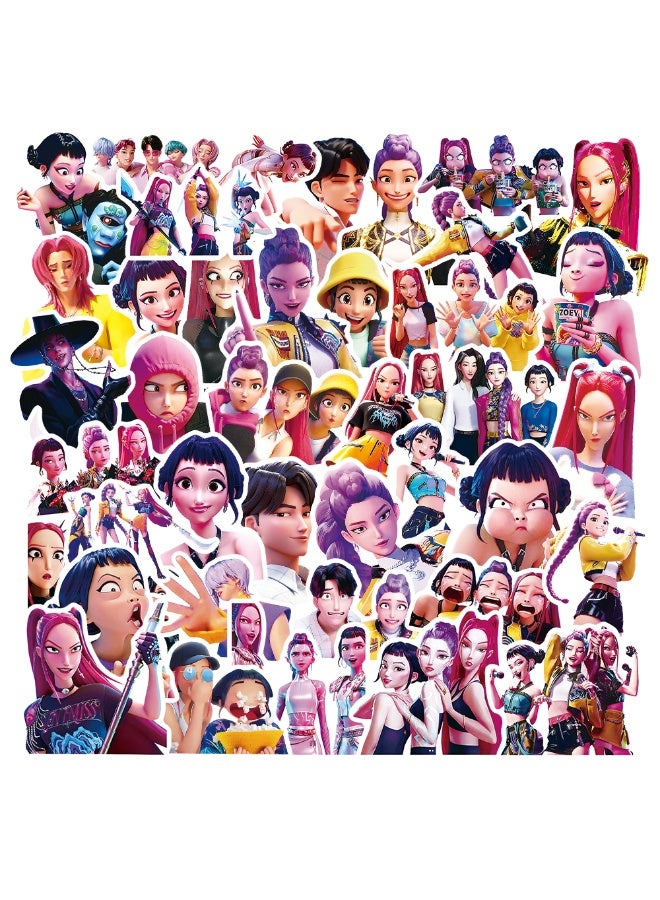 50 قطعة ملصقات كي-بوب "صائدي الشياطين" - ملصقات فينيل مضادة للماء للحاسوب المحمول وغطاء الهاتف - Image 1