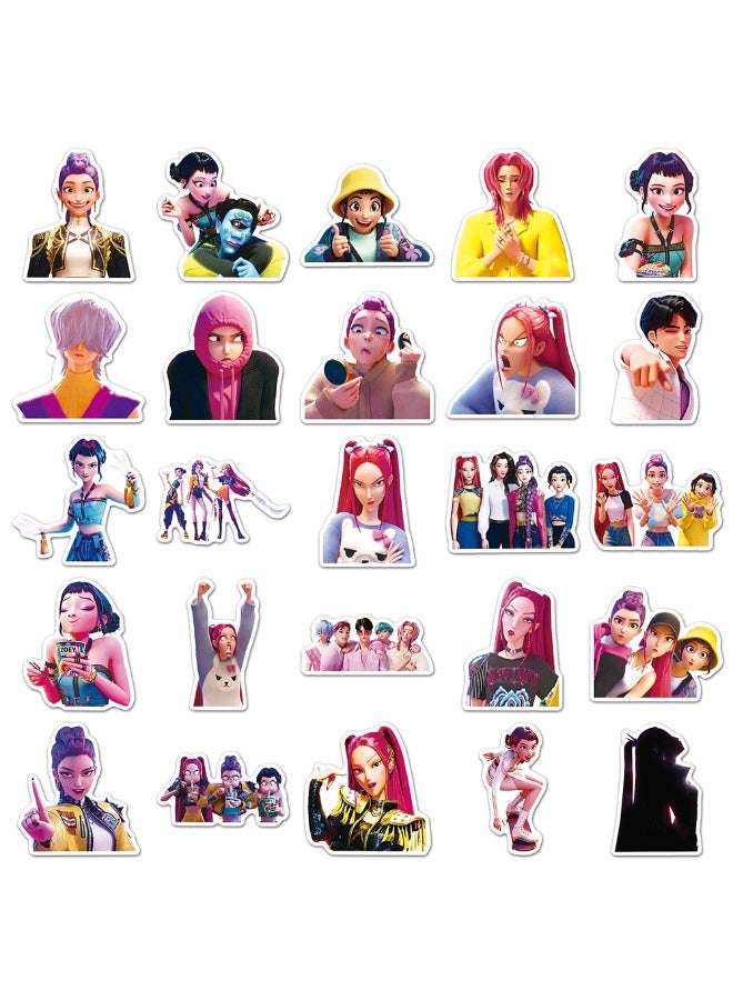 50 قطعة ملصقات كي-بوب "صائدي الشياطين" - ملصقات فينيل مضادة للماء للحاسوب المحمول وغطاء الهاتف - Image 4