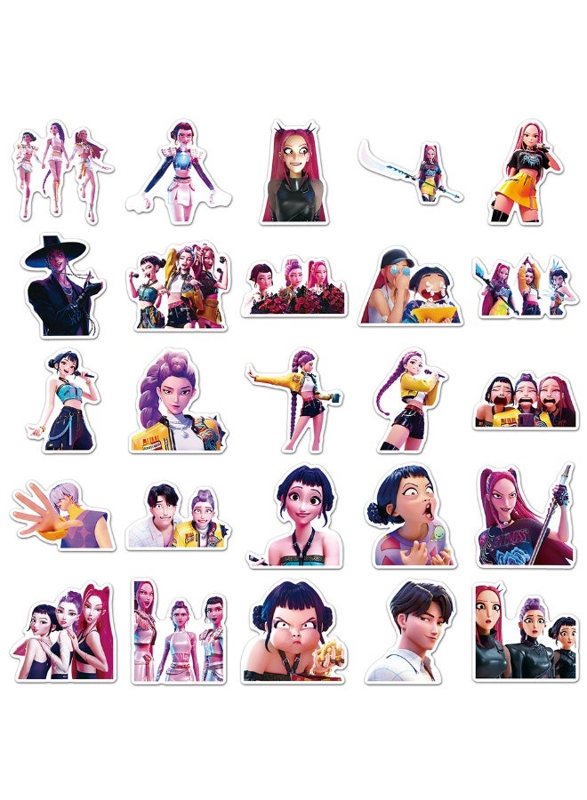 50 قطعة ملصقات كي-بوب "صائدي الشياطين" - ملصقات فينيل مضادة للماء للحاسوب المحمول وغطاء الهاتف - Image 3