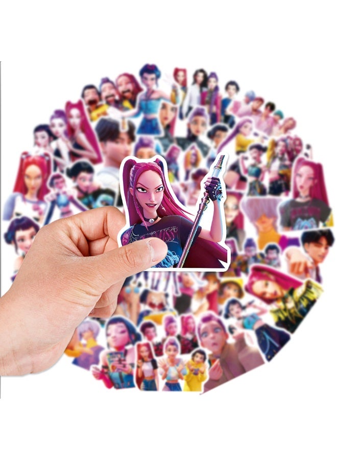 50 قطعة ملصقات كي-بوب "صائدي الشياطين" - ملصقات فينيل مضادة للماء للحاسوب المحمول وغطاء الهاتف - Image 5